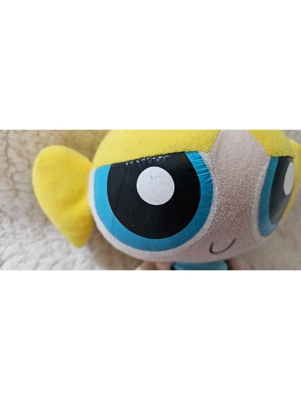 The Powerpuff Girls Bubbles Plush Stuffed Toy Big Eyes & Head 7.5